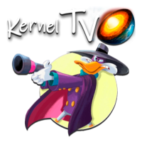Логотип канала Kernel TV Чёрный плащ