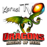 Логотип канала Kernel TV Драконы и всадники Олуха